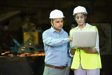 Temporary W-2 employees work together at a gig economy job